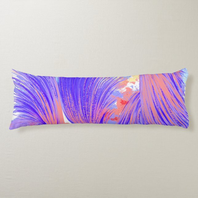 Coussins Longs Peinture et plumes (Devant)