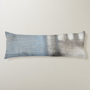 Coussins Longs Peinture grise et bleue abstraite