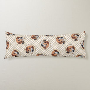 Coussins Longs Peinture Harrier Tri-Color jolie art original chie