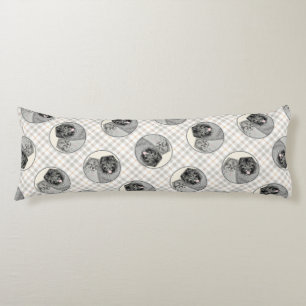 Coussins Longs Peinture Keeshond 2 Keeshonden Original Chien Art