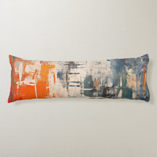 Coussins Longs Peinture numérique abstraite Carrefour chromatique