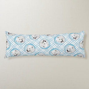 Coussins Longs Peinture Samoyed Blanc mignonne Original Animal Ch