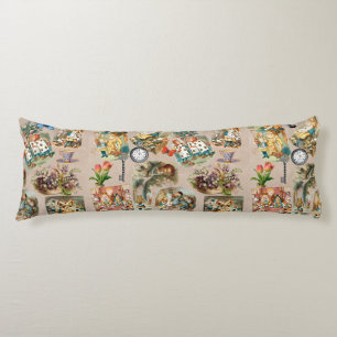 Coussins Longs Pépinière Alice Colorée Classique des années 1800 