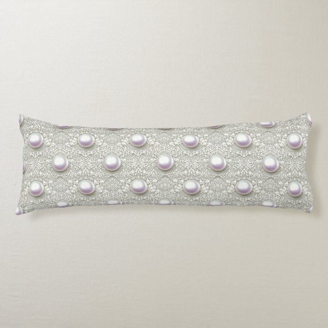 Coussins Longs Perles et dentelles (Devant)
