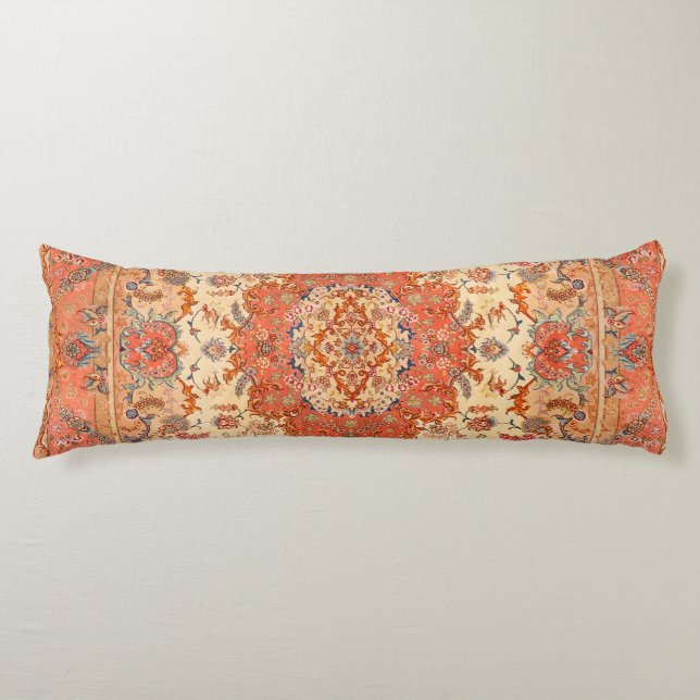 Coussins Longs Persia Tabriz Dusty Tan Red Blush  (Devant)