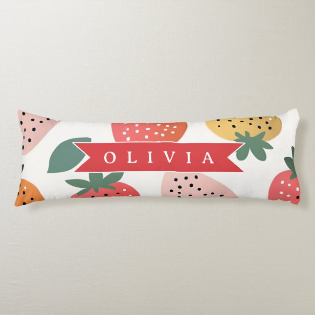 Coussins Longs Personalized Summer Colorful Strawberry Pattern (Devant)