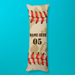 Coussins Longs Personalized Vintage Baseball Name Number Retro<br><div class="desc">Personalized vintage baseball name number retro design  can be good for you if you love Baseball. Or it could be a great gift for those who loves baseball.</div>