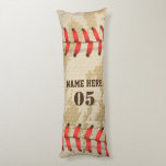 Coussins Longs Personalized Vintage Baseball Name Number Retro<br><div class="desc">Personalized vintage baseball name number retro design  can be good for you if you love Baseball. Or it could be a great gift for those who loves baseball.</div>