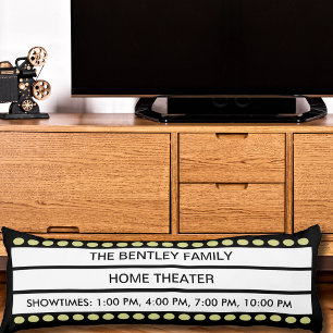 Coussins Longs Personnalisé Nom Accueil Film Théâtre Marquee Pers