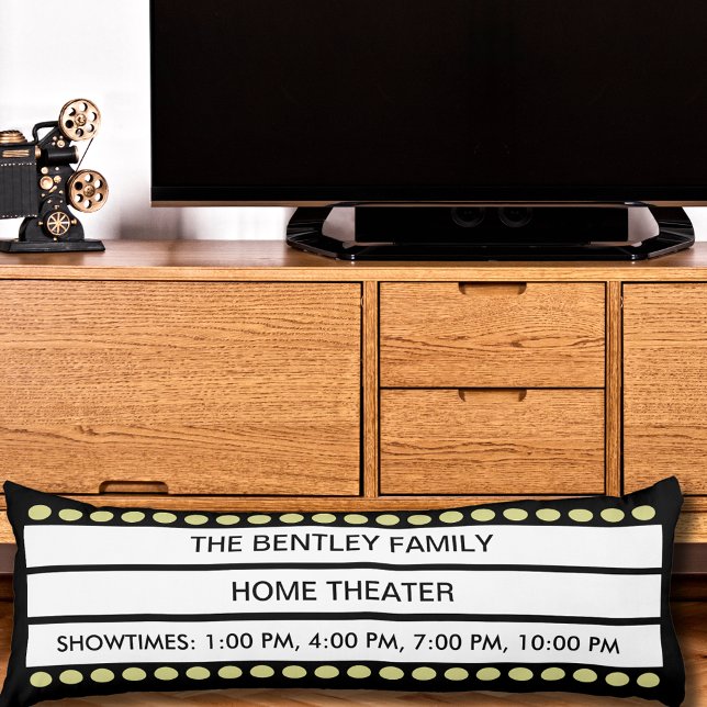Coussins Longs Personnalisé Nom Accueil Film Théâtre Marquee Pers (This fun body pillow does double-duty as home theater decor and as a comfy cozy pillow.)