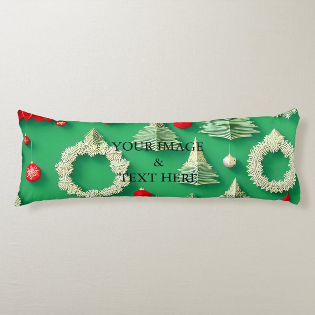 Coussins Longs Personnalisé Personnalisé Votre Propre Photo & Tex (Devant)