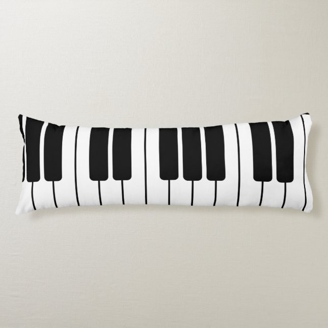 Coussins Longs Piano clavier musicien cadeau jumbo touches de nou (Devant)