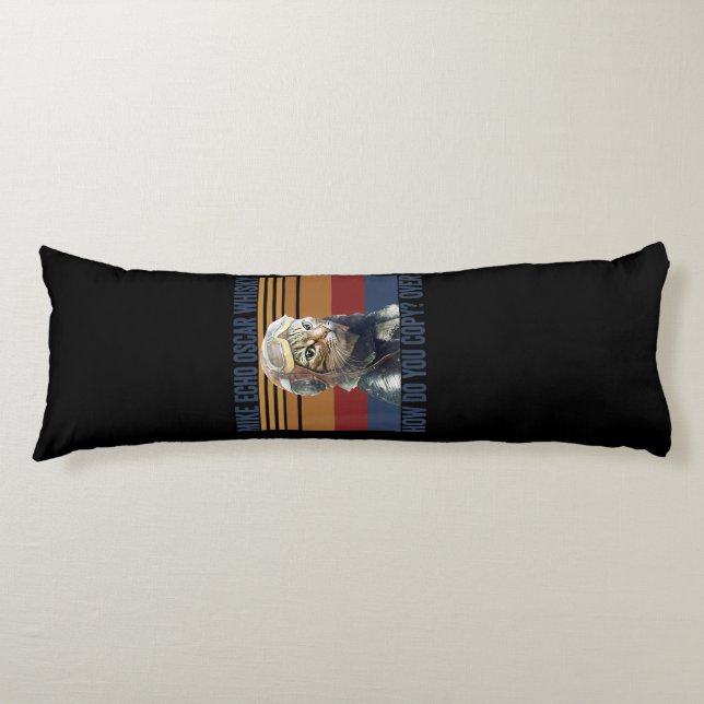 Coussins Longs Pilote de chat Mike Echo Oscar Whisky Costume cade (Devant)