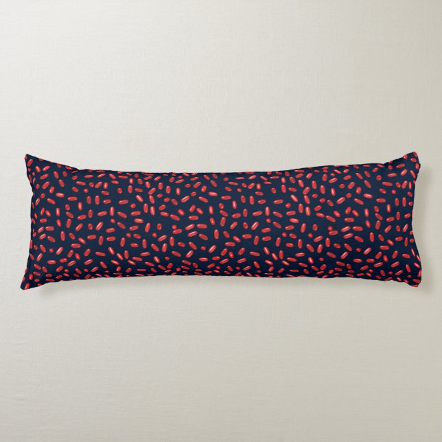 Coussins Longs Pilules rouges Motif répétitif (Devant)