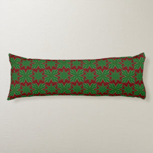 Coussins Longs Pine Snowflakes Garnet Body Oreiller