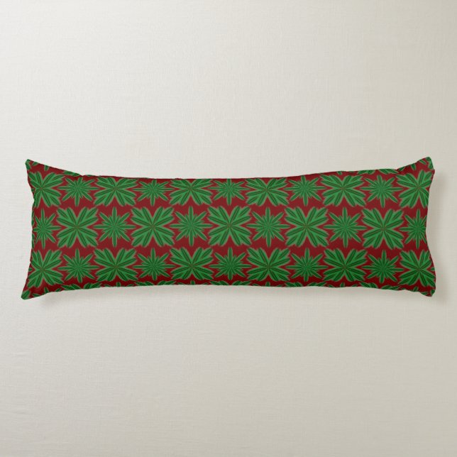 Coussins Longs Pine Snowflakes Garnet Body Oreiller (Devant)