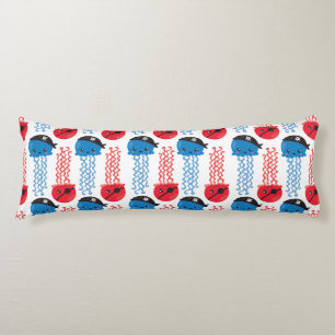 Coussins Longs Pirate Jellyfish, Motif de méduses, Sea Animaux