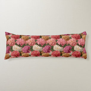 Coussins Longs Pivoines Fleur Française Cottagecore Extérieur