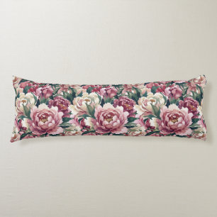 Coussins Longs Pivoines Grandmillennial Mauve Poussiéreux