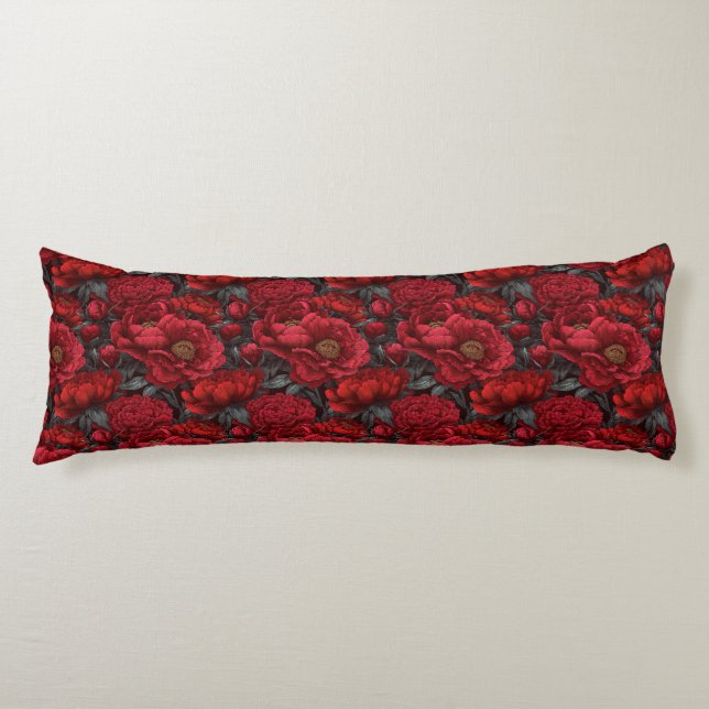 Coussins Longs Pivoines Texture Diy Décor Artistique Canapé (Devant)