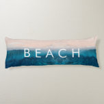 Coussins Longs PixDezines aquarelle PLAGE DE SABLE ROSE<br><div class="desc">PixDezines aquarelle PINK SAND coussin corps de plage de sable. Copyright © 2011-2021 PixDezines™.</div>