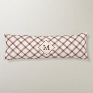 Coussins Longs Plaid Monogramme personnalisé / Motif Tartan