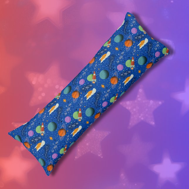 Coussins Longs Planètes et fusées Motif espace extra-atmosphériqu (Créateur téléchargé)