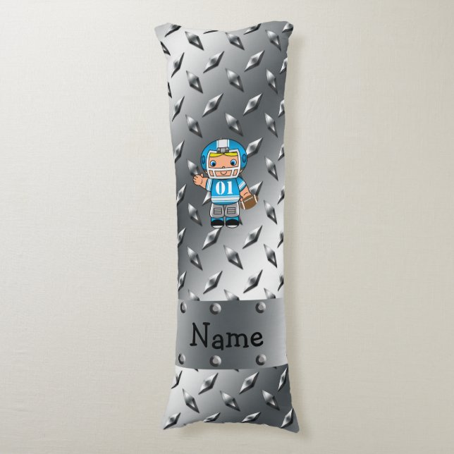 Coussins Longs Plat nommé fait sur commande de diamant d'argent (Devant (Vertical))