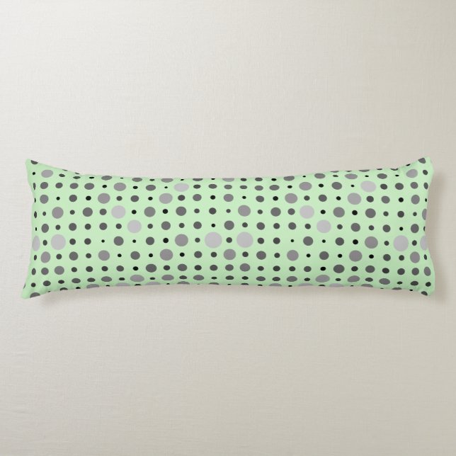 Coussins Longs Pointe Polka 01.Gris Lgreen BG (Devant)