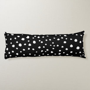 Coussins Longs Points dalmatiens, Zones dalmatiennes, Noir et Bla