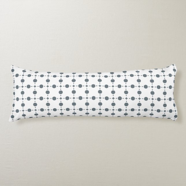 Coussins Longs Points gris, motif à pois, points, pois (Devant)