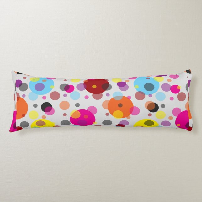 Coussins Longs Pois coloré (Devant)