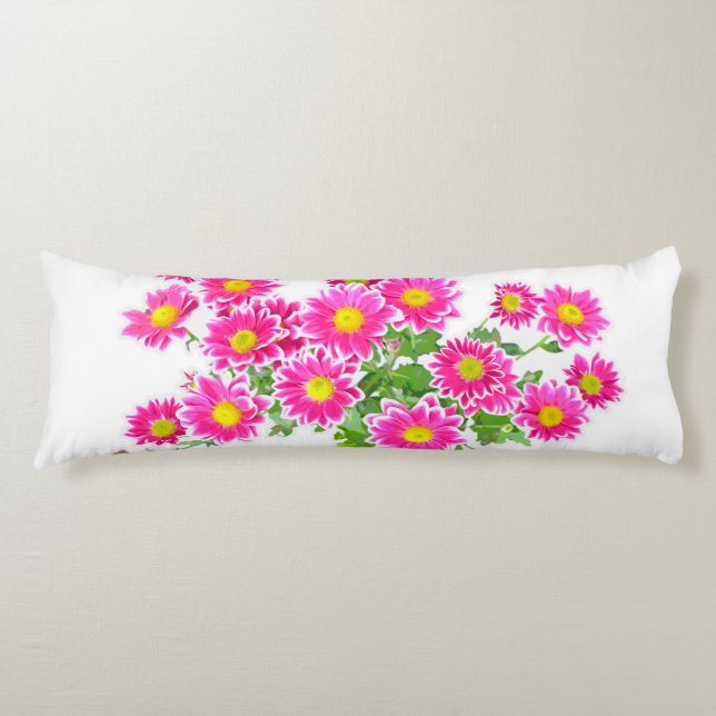 Coussins Longs Poissons roses / Bouquet Asters + vos idées (Devant)