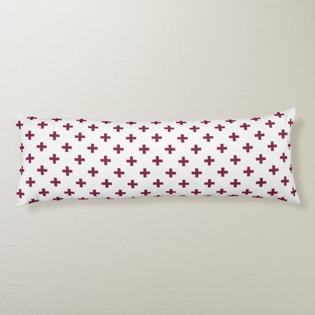 Coussins Longs Polka de mûre croise sur blanc (Dos)