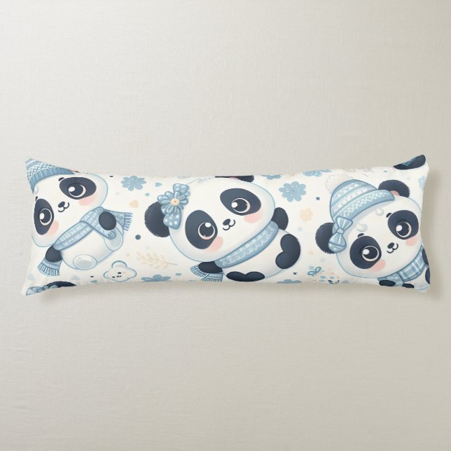 Coussins Longs Portes de panda mignonnes (Devant)