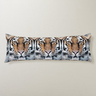Coussins Longs Portrait de tigre dans le style graphique de