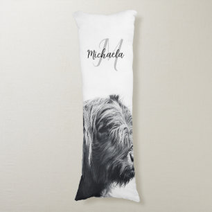 Coussins Longs Portrait de vache Highland premier monogramme noir