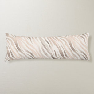 Coussins Longs Poster de animal Zebra Crème Rose