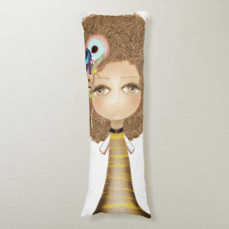 Coussins Longs Poupée d'art aux cheveux de miel aux yeux de miel
