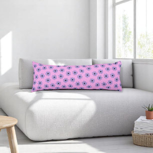 Coussins Longs Préppy bleu violet Floral simple Motif de fleurs