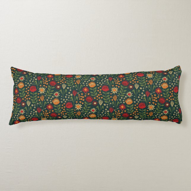 Coussins Longs Protea Floral Block Imprimer Millefleur darnes (Devant)