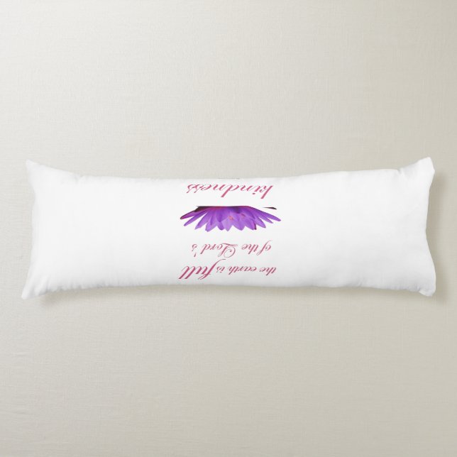 Coussins Longs psaume 33 bonté au lotus pourpre (Devant)