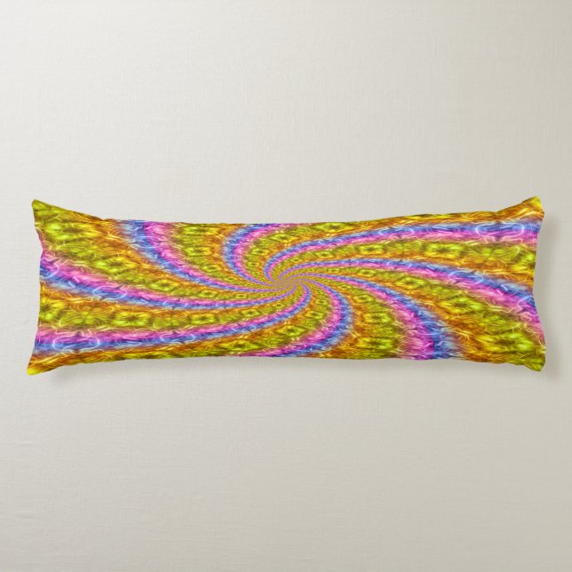 Coussins Longs Psychedelic Abstract Vortex Body Pillow (Devant)