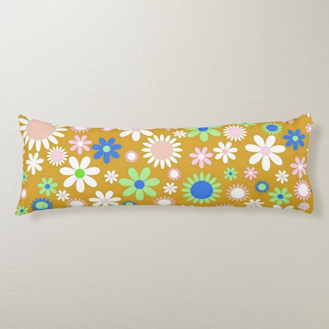 Coussins Longs Puissance des fleurs d'or (Devant)