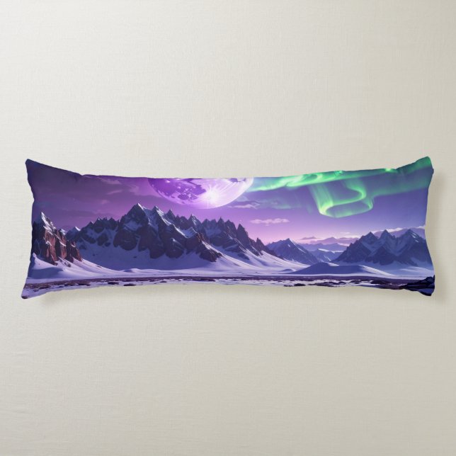Coussins Longs Purple Aurora Nightscape Body Pillow (Devant)