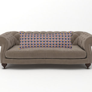 Coussins Longs Purple Fleabane Daisy Motif Floral