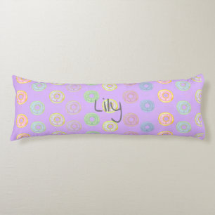 Coussins Longs Purple Reversible Nom personnalisé Oreiller corps