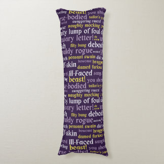 Coussins Longs Purple Shakespeare Insult Funny cadeau anglais