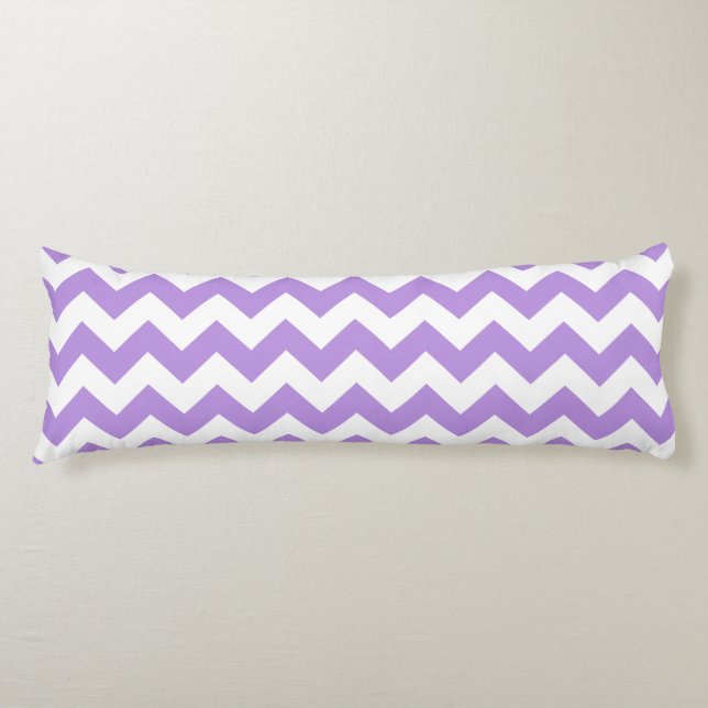 Coussins Longs Purple Zigzag, Purple Chevron, Motif géométrique (Devant)