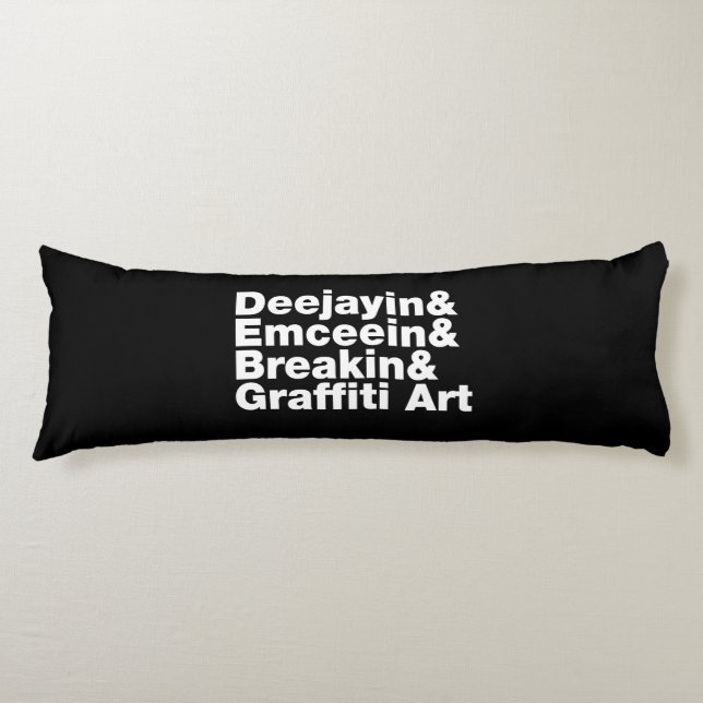 Coussins Longs Quatre éléments de l'Hip hop (Devant)